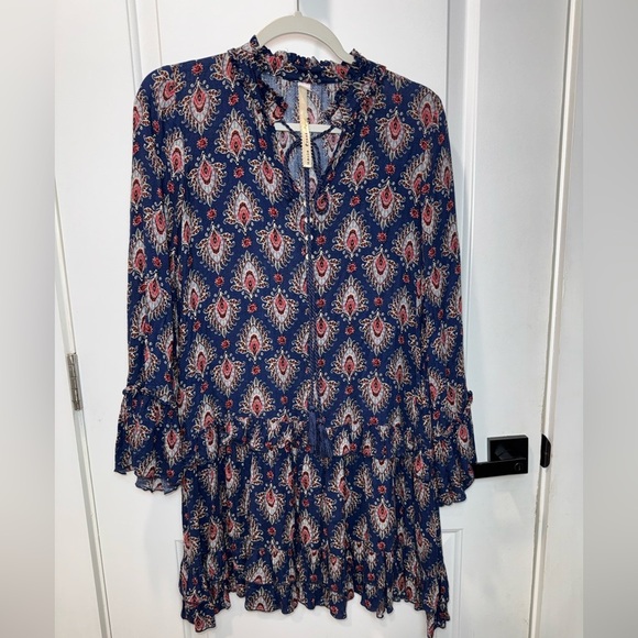 Uncle Frank Dresses & Skirts - Anthropologie Uncle Frank Dress Ruffle Long Sleeve XS 100%rayon style 33350 USA